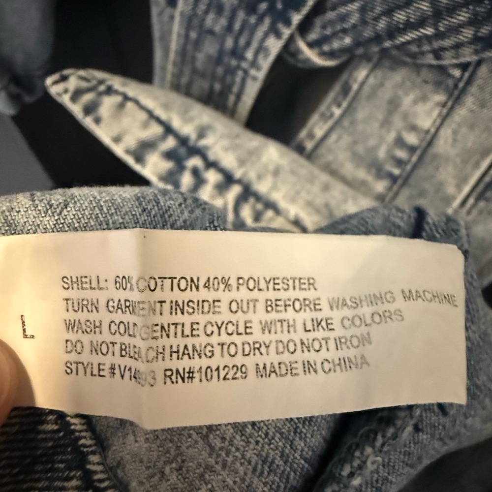 NWOT Free People Denim Trench Coat - Picture 8 of 9